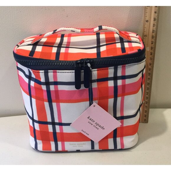 Kate Spade Spring Plaid Lunch Toto & Purse Match Concealed Spiral Notebook - Picture 6 of 9
